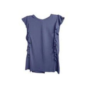 NWT Ariat Women’s Top Washed Jersey Knit Tank Raw Edge Ruffle Midnight Navy XL